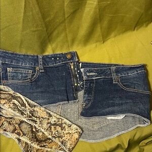 Upcycled Jean Denim Corset Belt